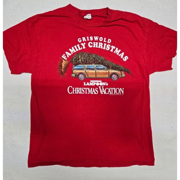 National Lampoon's Christmas Vacation Griswold Family Christmas T-Shirt Red L - Picture 2 of 6